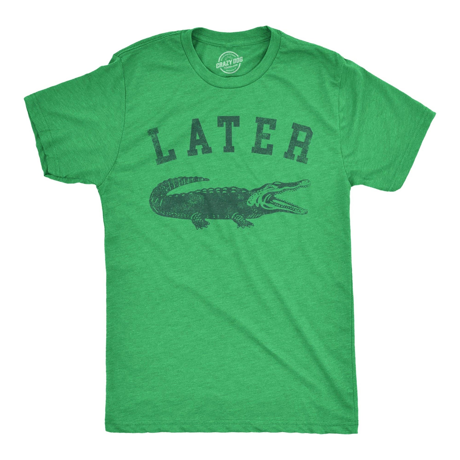 Later Alligator Men's T Shirt: Dark Heather Grey
