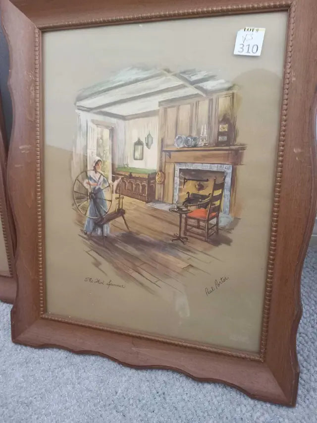 Pair of Vintage Framed Prints by Paul Porter