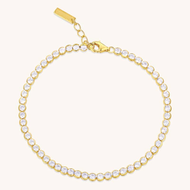 3mm Round Tennis Bracelet: 6.25'' + 0.5" Ext. / Silver