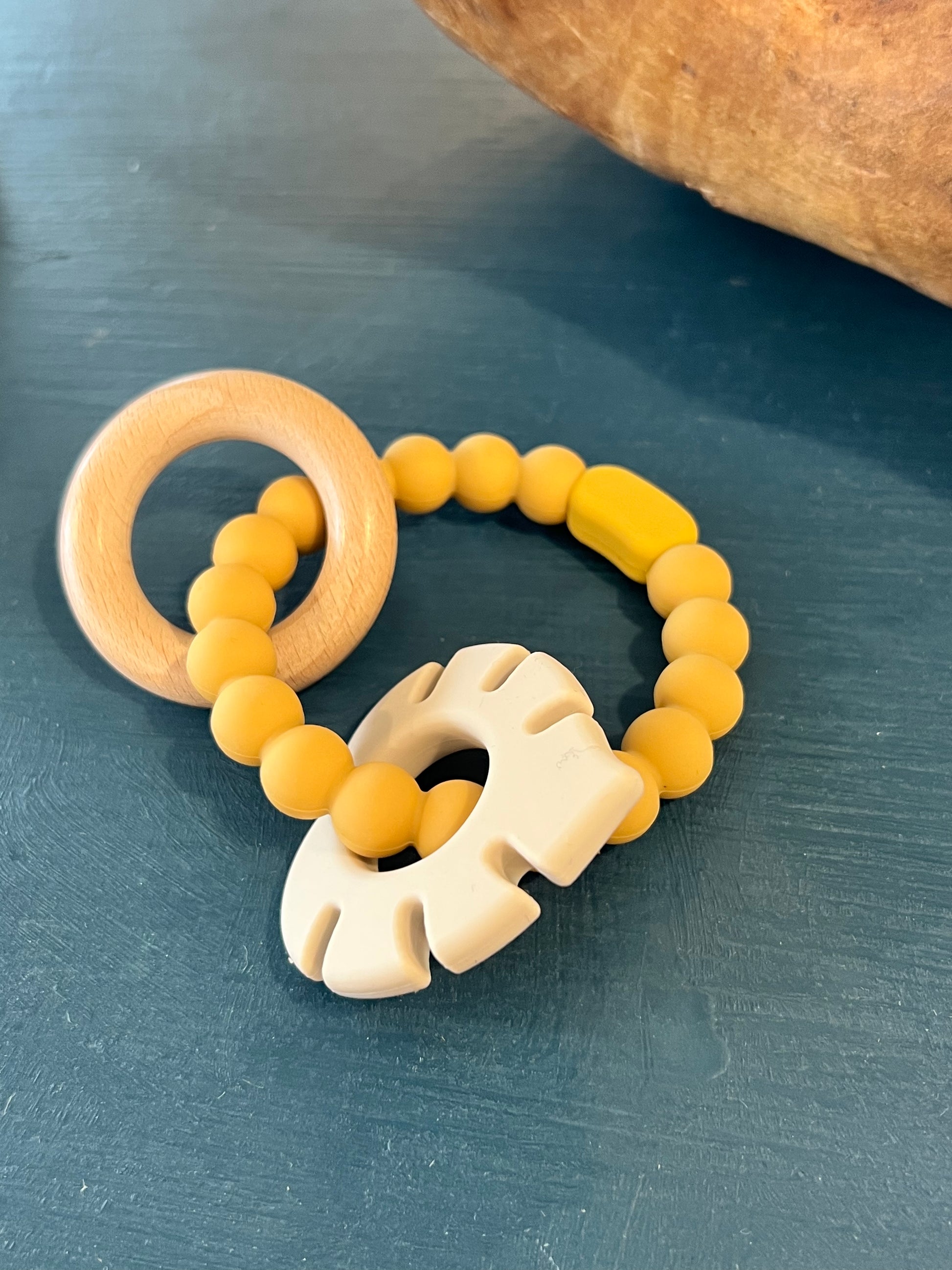 3 In 1 Baby Teether BPA Free Mustard