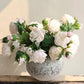 32" Ultra Realistic Elegant Real Touch Artificial Peony: Off-White - The Mustard Seed Collection, The Seed