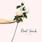 32" Ultra Realistic Elegant Real Touch Artificial Peony: Off-White - The Mustard Seed Collection, The Seed