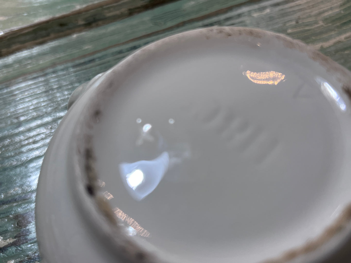 Rare Antique 1876-89 Haviland Lady’s Portable Spittoon White Porcelain