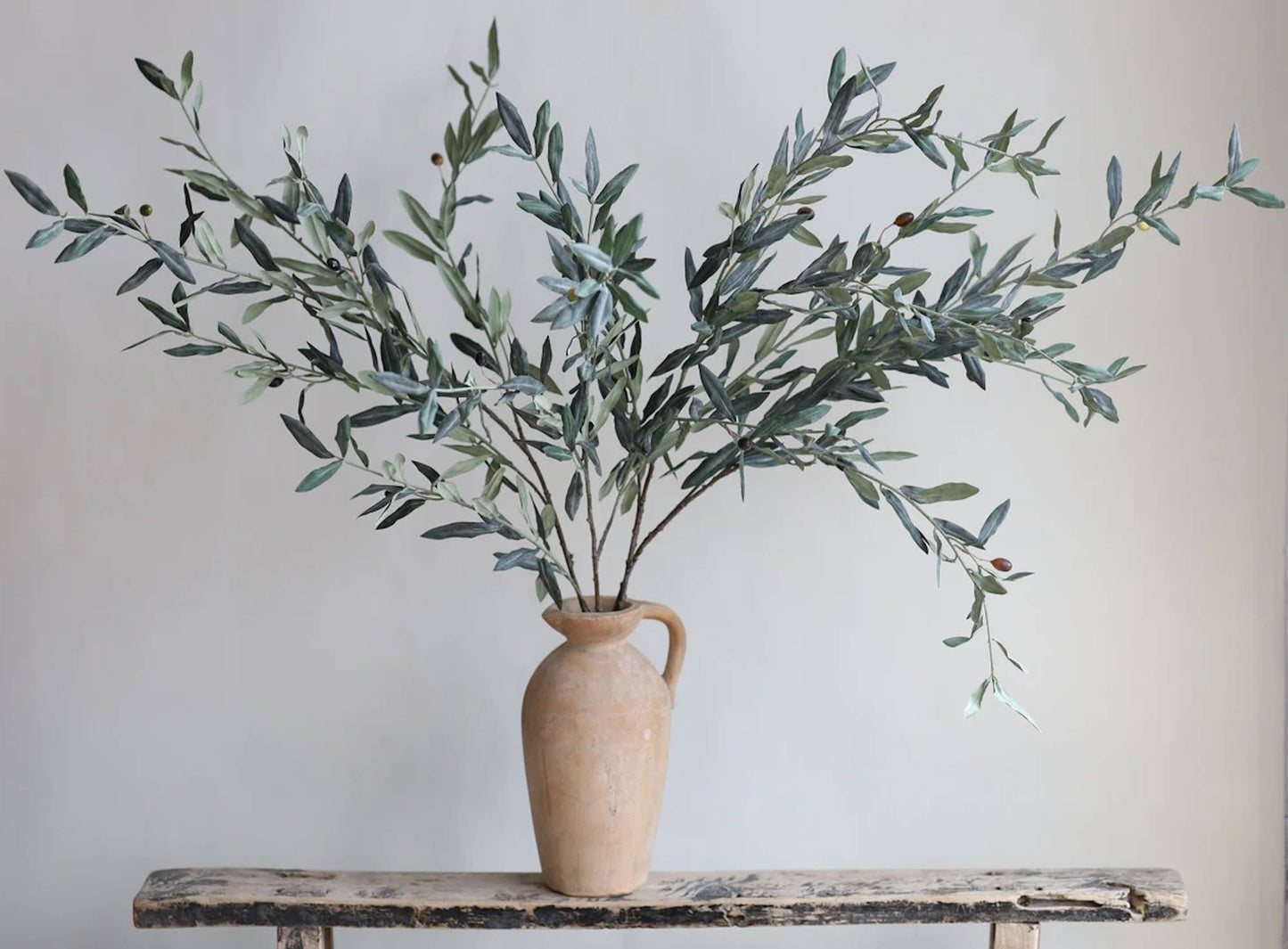 32" Real Touch Premium Quality Olive Branch Leaf Fruit Spray