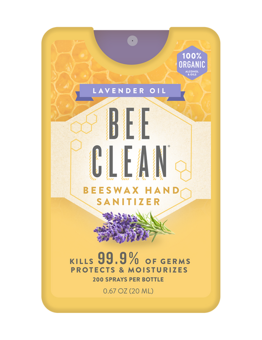 Bee Clean Organic Beeswax Hand Sanitizer Lavender