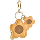 Flower Leather Bag Charm for Airtag®: Brown Posh Tech