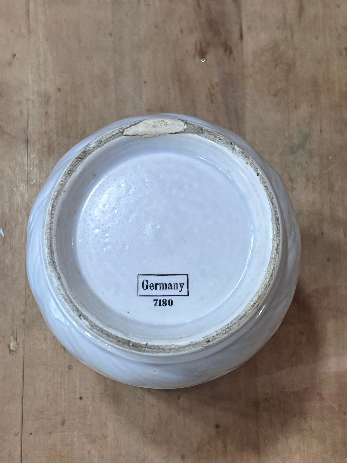 Vintage German Blue and White Ceramic Sugar Canister Orlando Estate Auction