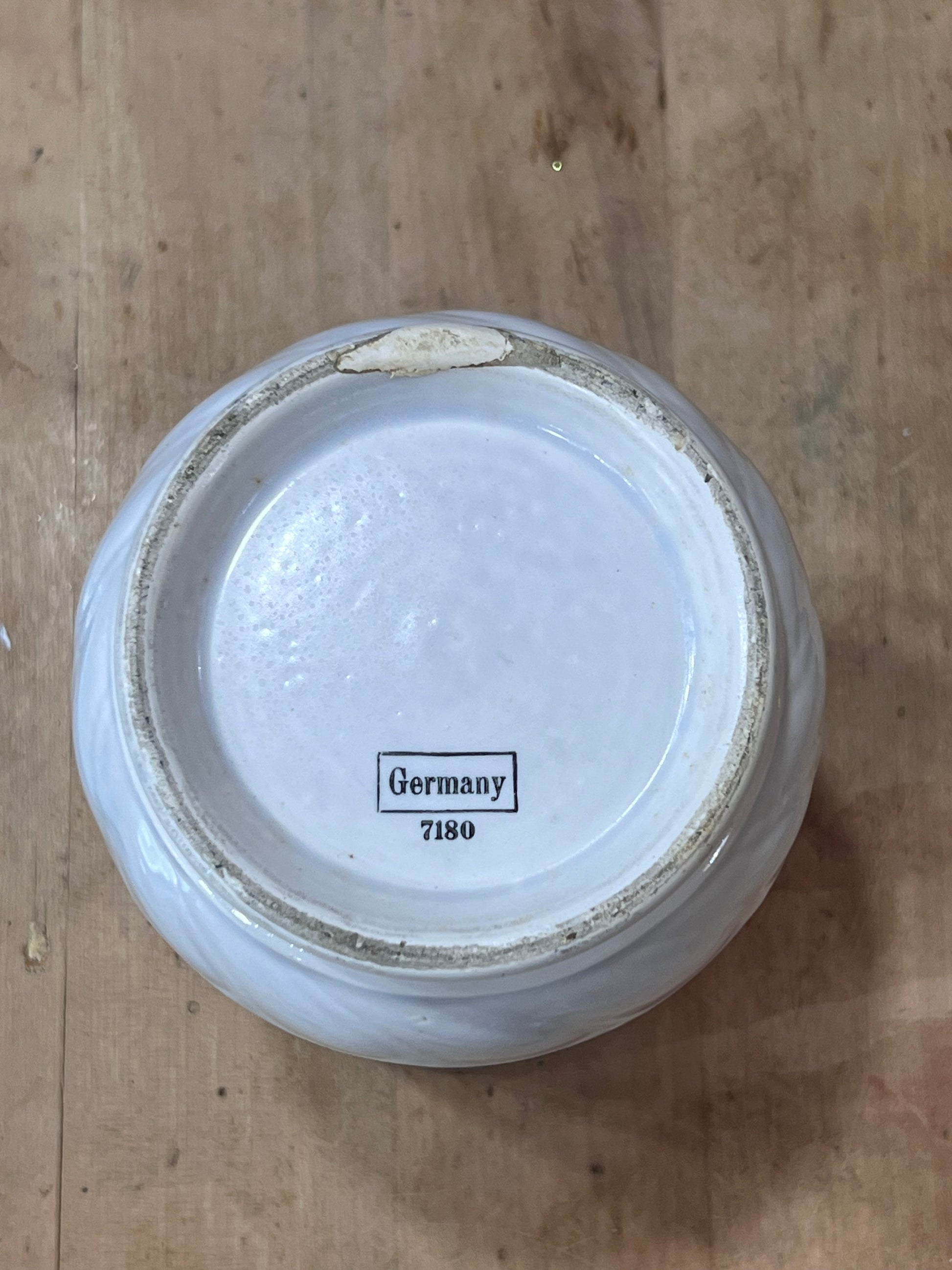 Vintage German Blue and White Ceramic Sugar Canister Orlando Estate Auction
