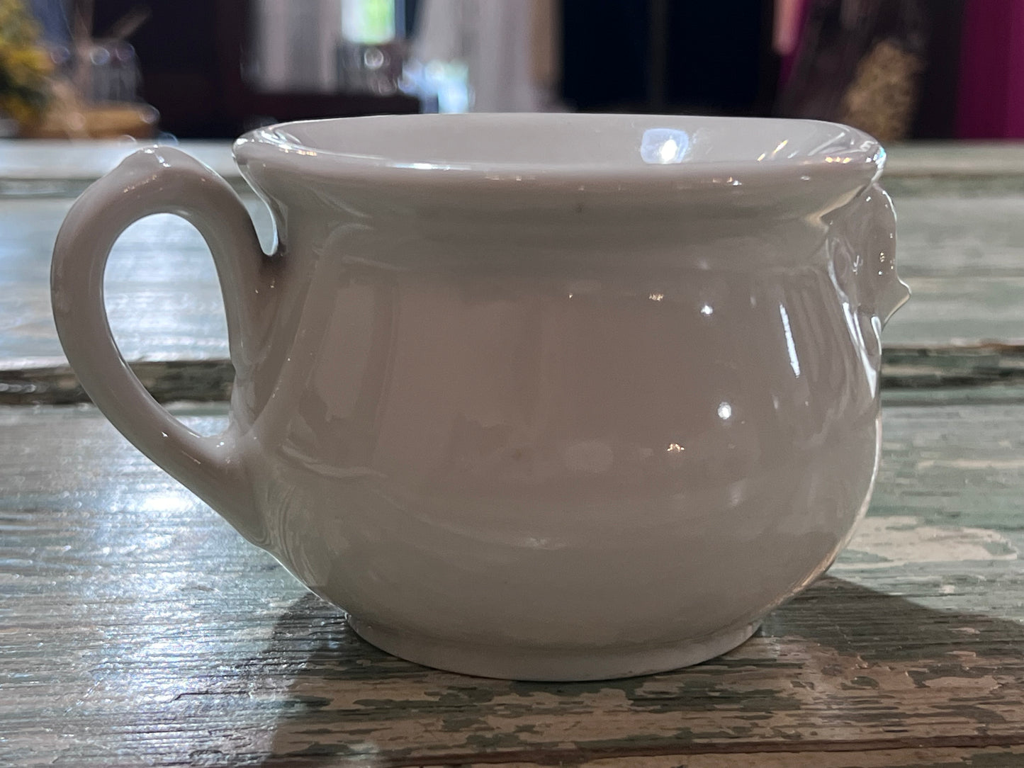 Rare Antique 1876-89 Haviland Lady’s Portable Spittoon White Porcelain