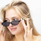 18K Gold PVD Stainless Steel Hammered Oval Sunglass Chain: Gold WJW