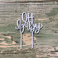 Cake Topper Light Blue “oh baby”