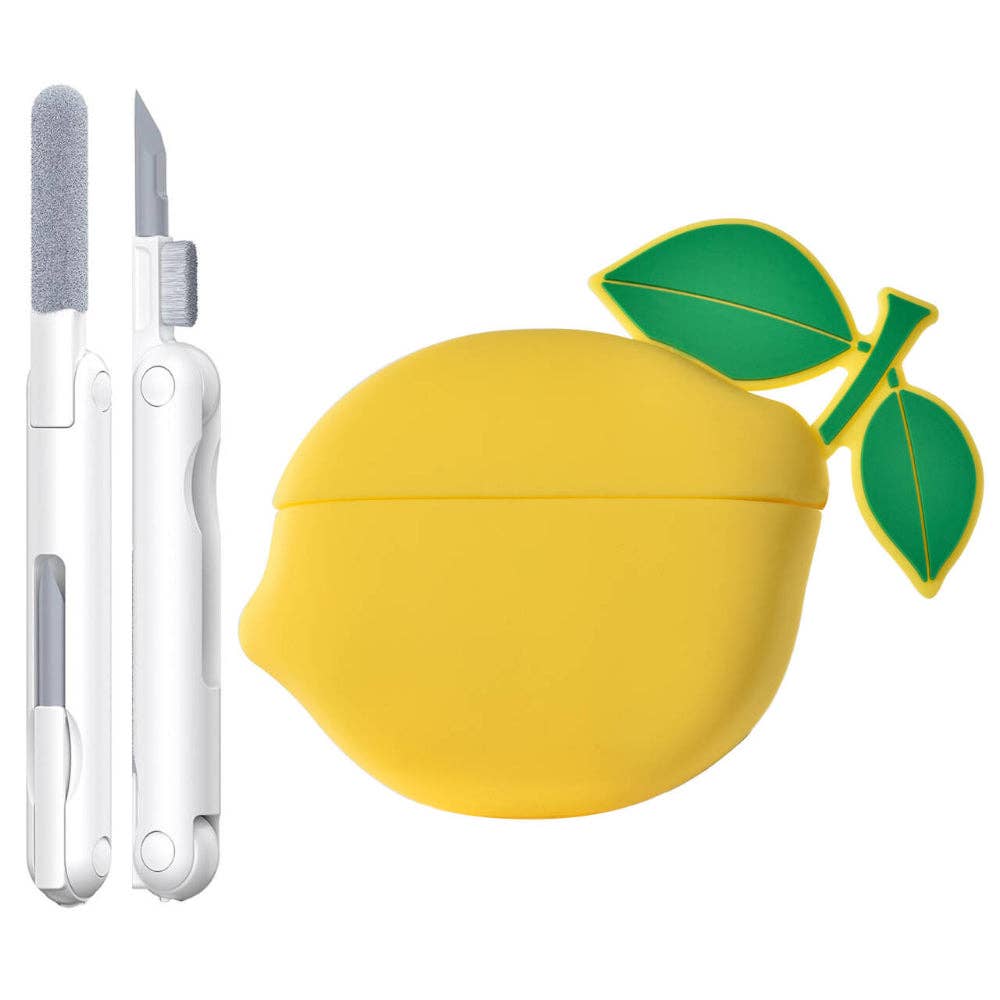 Lemon Silicone Case + Cleaning Tool for AirPods Pro®: Yellow Posh Tech