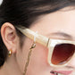 18K Gold PVD Stainless Steel Paperclip Sunglass Chain: Gold WJW
