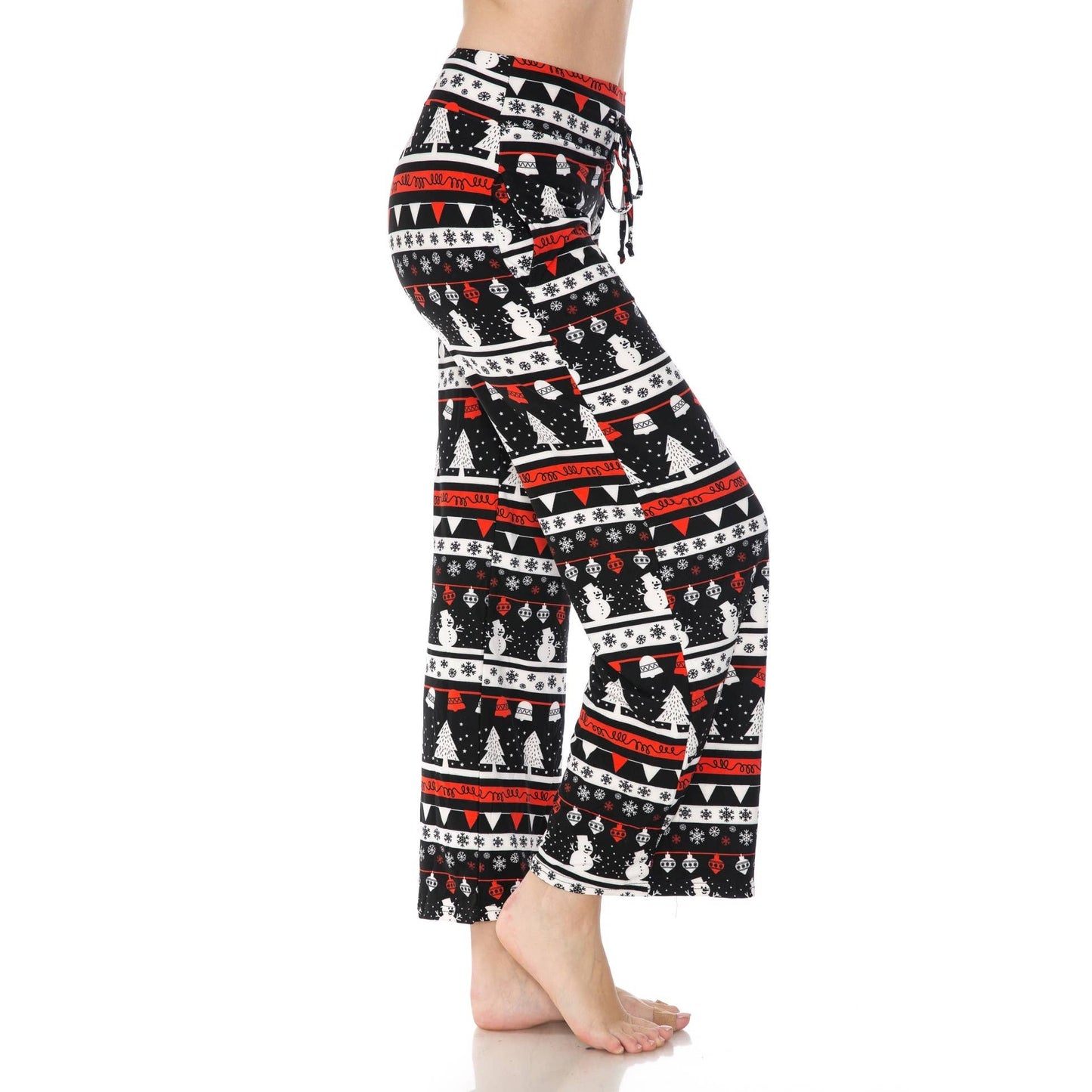 Holiday Print Buttery Soft Pajama Pants with Drawstring