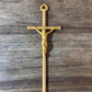 4" Plastic Crucifix Pendant Brown Gold
