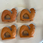 4 Terracotta Rooster Napkin Holders