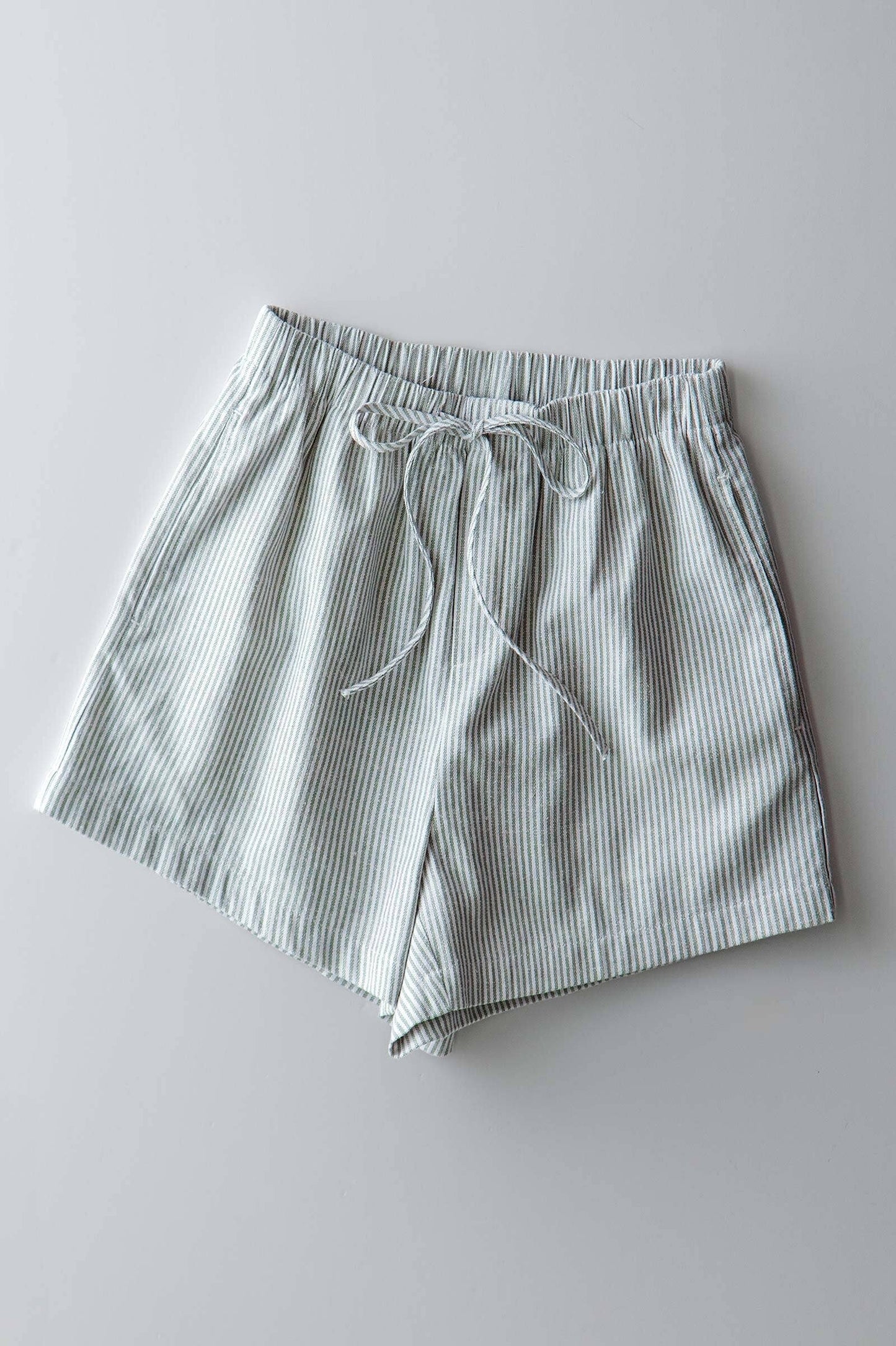 Breezy Striped Cotton-Blend Drawstring Shorts: BLUE / S-2/M-2/L-2