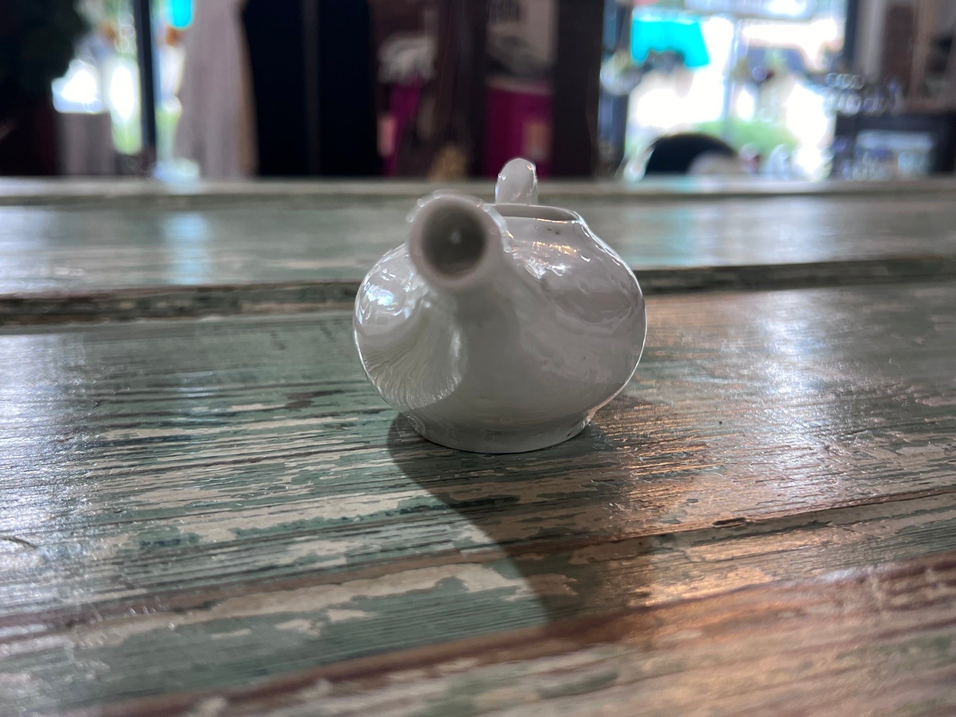 Antique Baby Invalid Feeder Cup Ironstone Pottery Air Holes