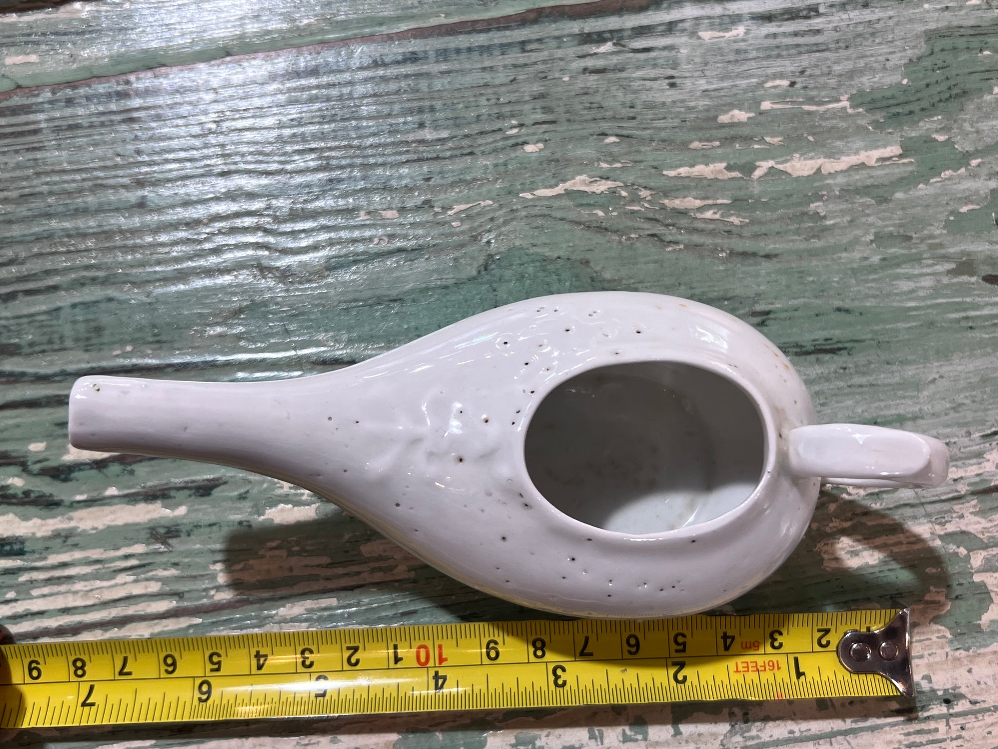 Antique Baby Invalid Feeder Cup Ironstone Pottery Air Holes