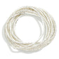 Set of Ten Linked Rhinestone Stretch Bracelets Silver