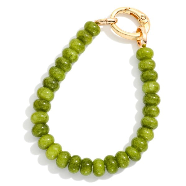 Candy Bead Beaded Bracelet Olive