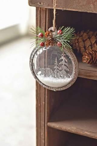4.5" Flurry Flake Ornament Woods - The Mustard Seed Collection, The Seed