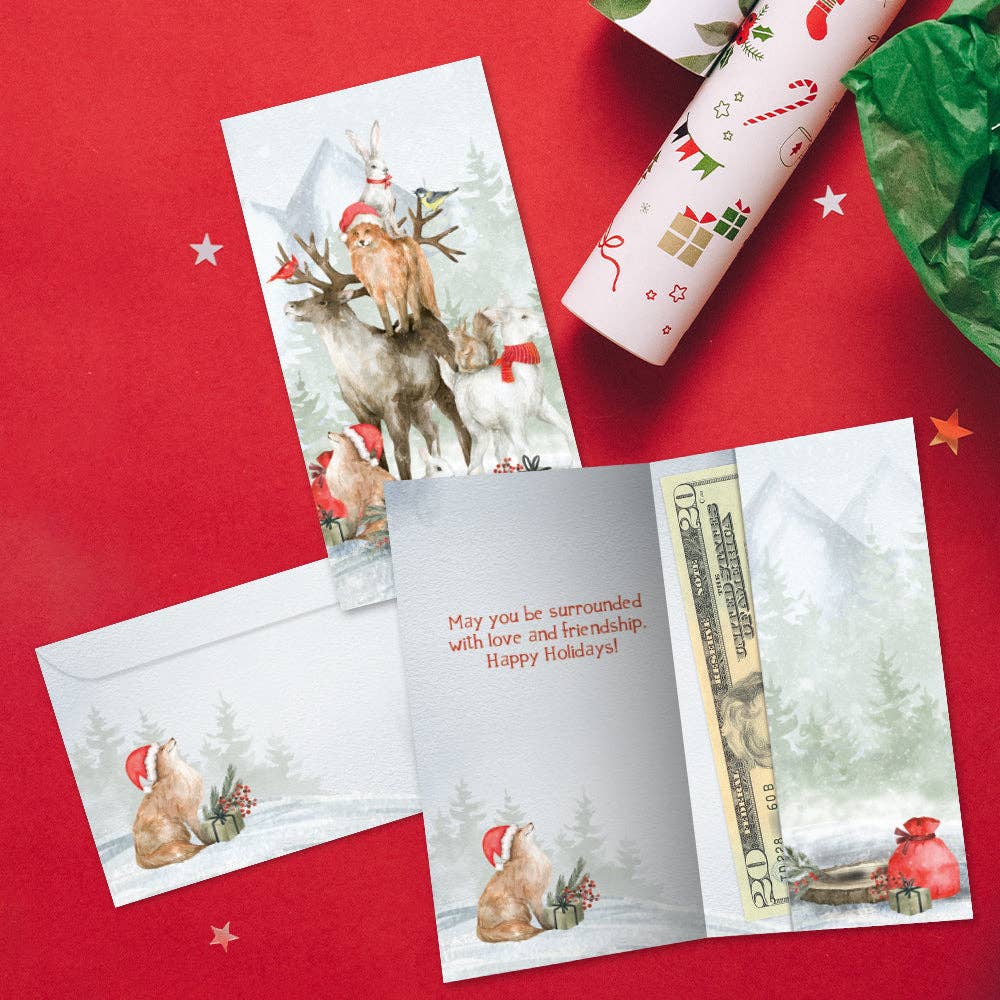 Piled Wild Watercolor Money Holder Holiday