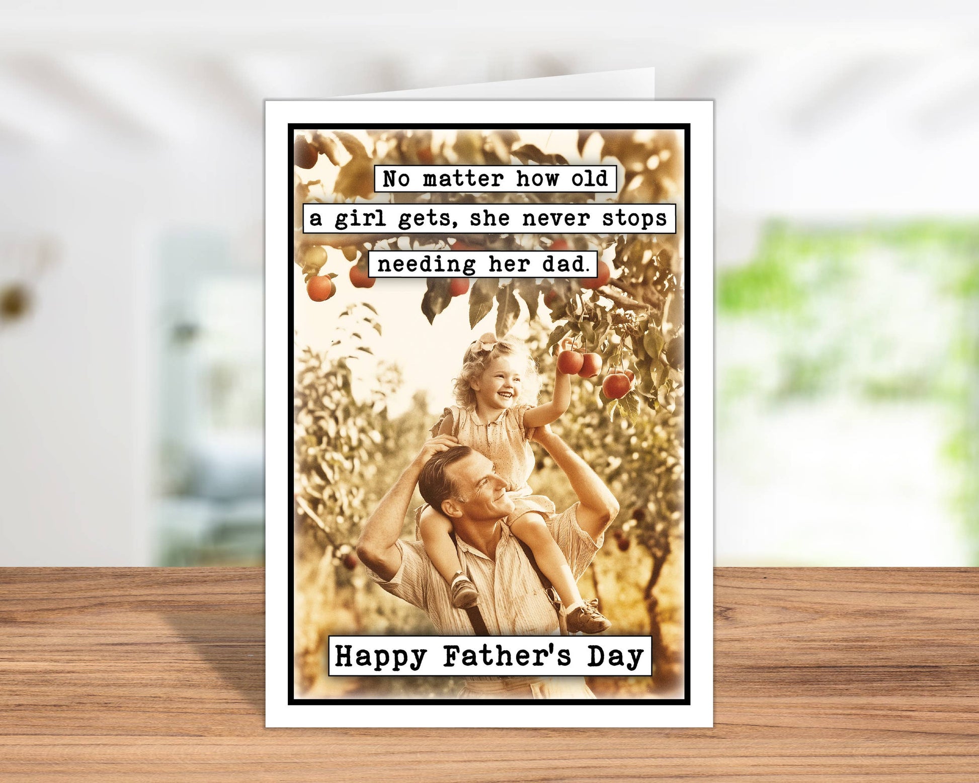 Handmade Fathers Day Card: No matter how old a girl gets, she never stops needing her dad