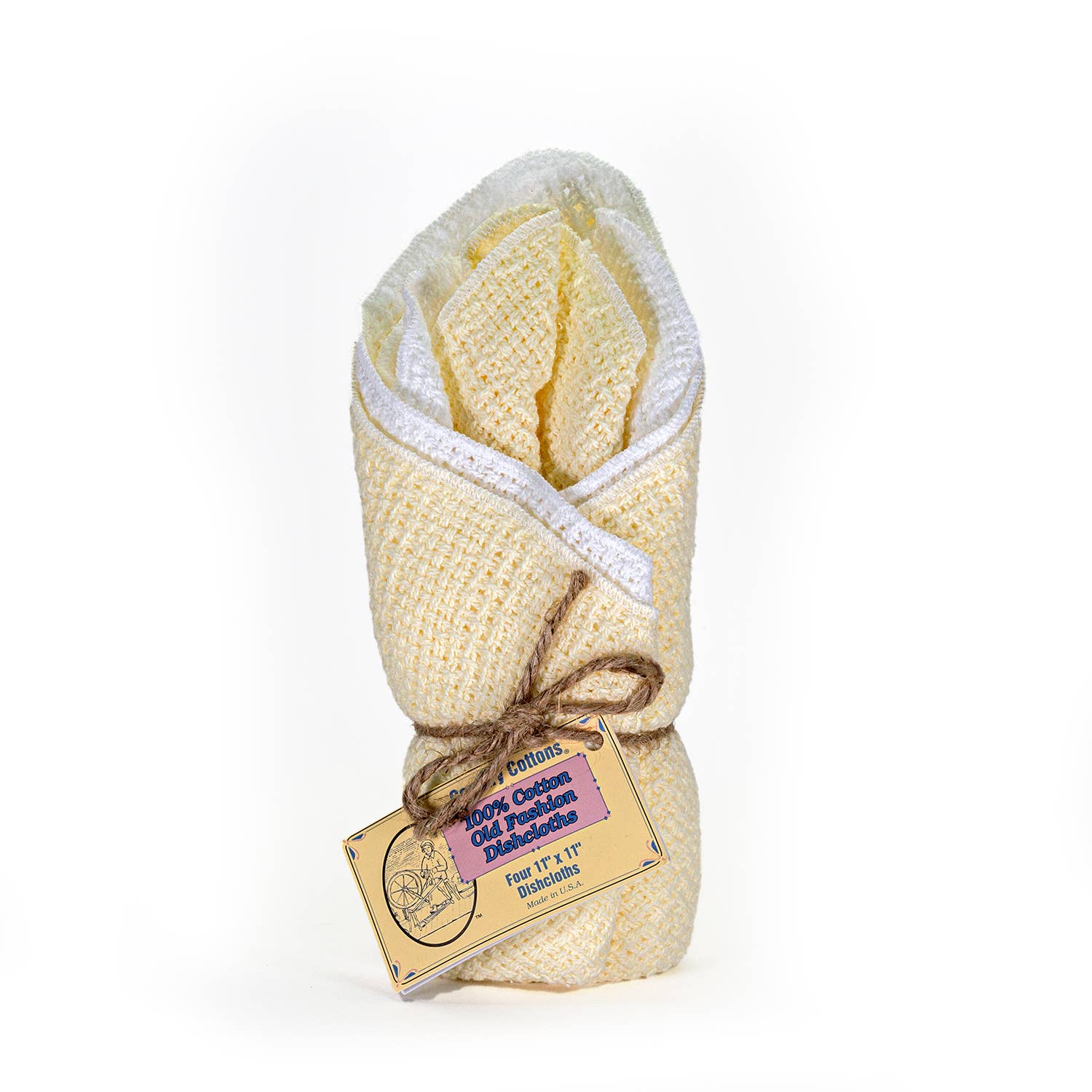 Cotton Dishcloths - Set of 4: Natural/Natural