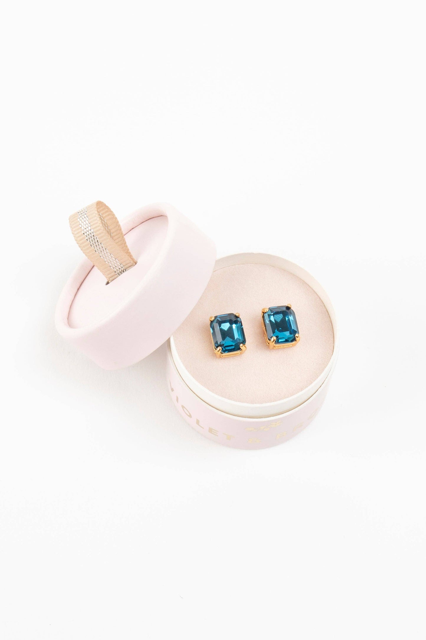 Everlyn Boxed Post Earring: Light Rose