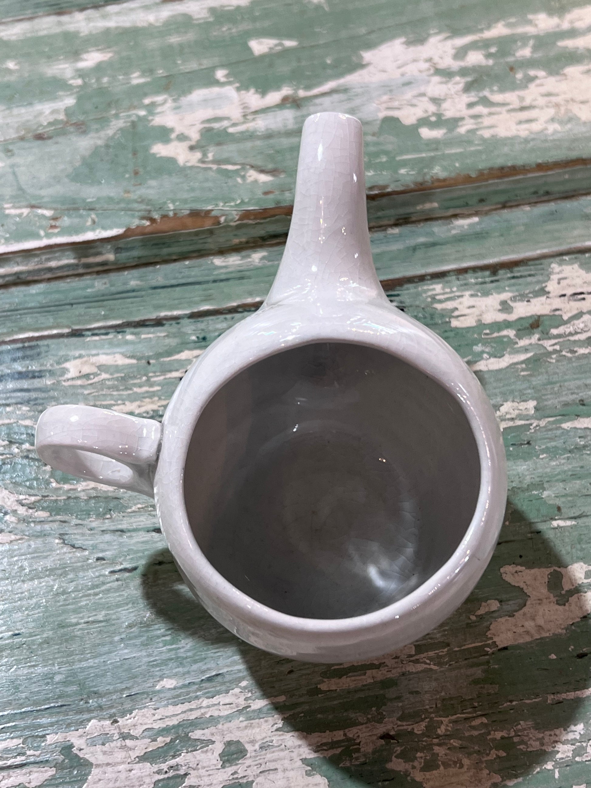 Antique Baby Invalid Feeder Cup White Porcelain Victoria Czecho-Slevakk