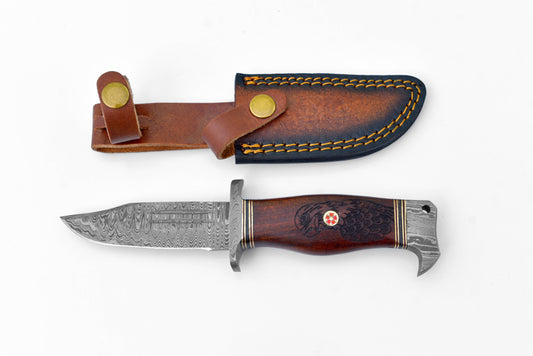 Eagle's Valor Damascus Hunting Knife by Titan