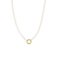 Pearl Charm Keeper Necklace: White / Stainless WJW