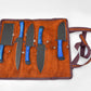 5-Piece Knife Set / With Leather carry Bag: Blue