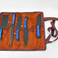 5-Piece Knife Set / With Leather carry Bag: Blue - The Mustard Seed Collection, The Seed