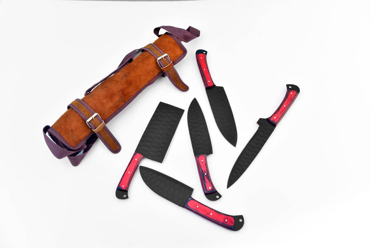 5-Piece Knife Set / With Leather carry Bag - The Mustard Seed Collection, The Seed