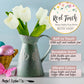 5-Stem Bouquet of Ivory Real Touch Open Tulips - The Mustard Seed Collection, The Seed
