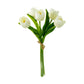 5-Stem Bouquet of Ivory Real Touch Open Tulips - The Mustard Seed Collection, The Seed