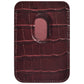 Croc Leather Magnetic Phone Wallet: Black Posh Tech