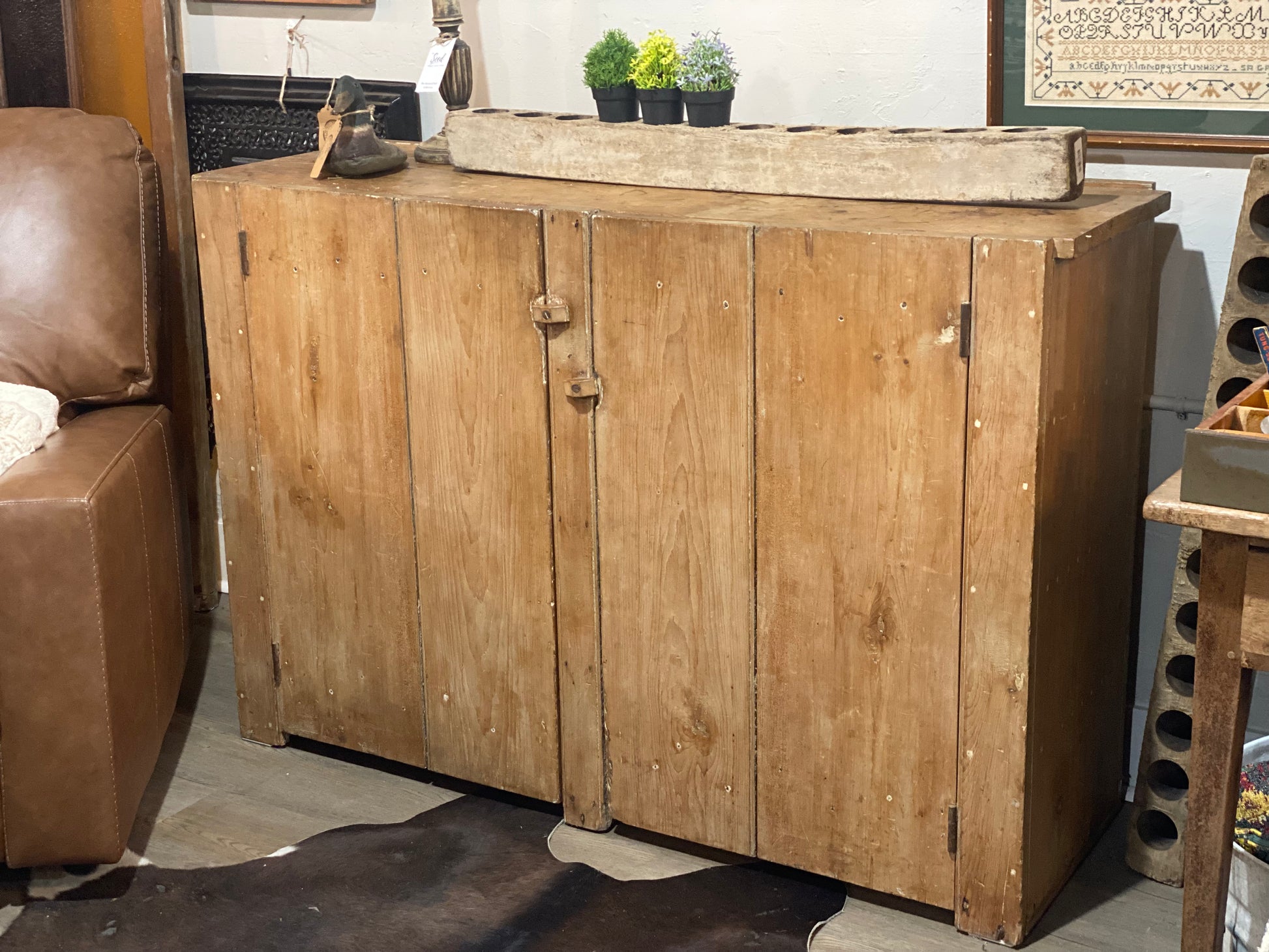 Antique Pine Jelly Cupboard