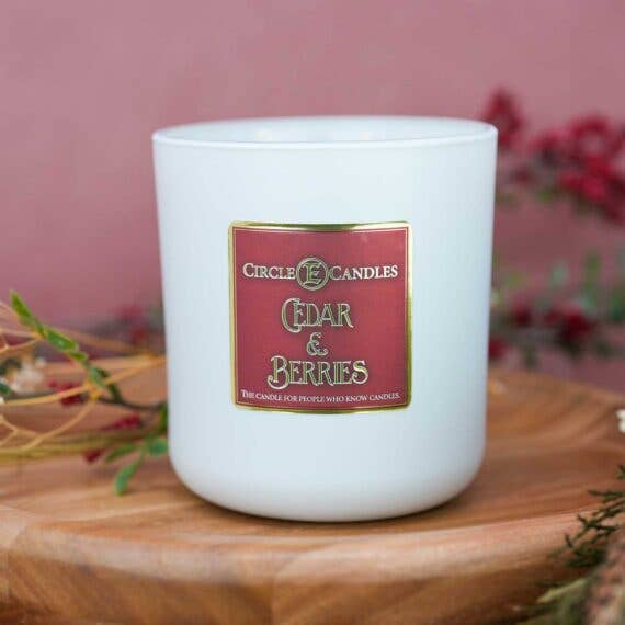 Cedar & Berries: Jar Candle 14oz Circle E Candles