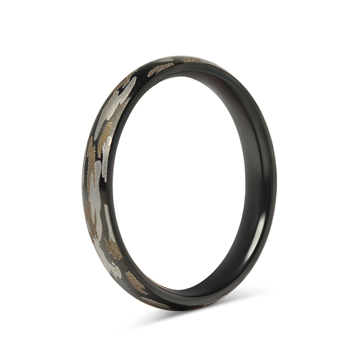 Stainless Steel Camouflage Blank Ring: 11 / 6mm WJW