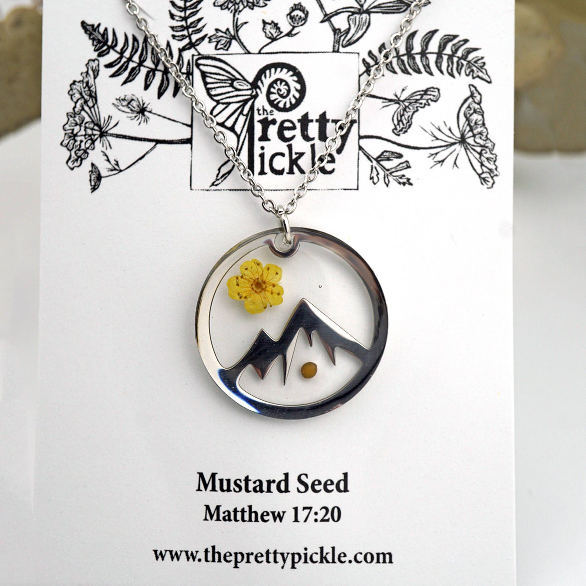 Mountain Mustard Seed Necklace: Stainless Steel