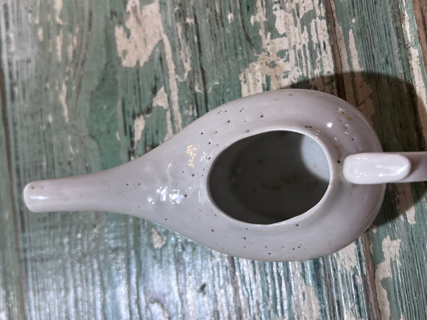 Antique Baby Invalid Feeder Cup Ironstone Pottery Air Holes
