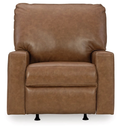 Leather Caramel Recliner Rocker