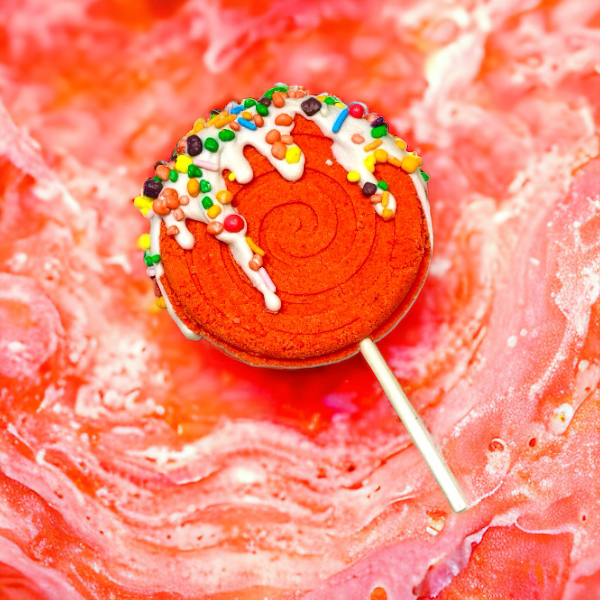 Lollipop Bath Bomb - Red Orange