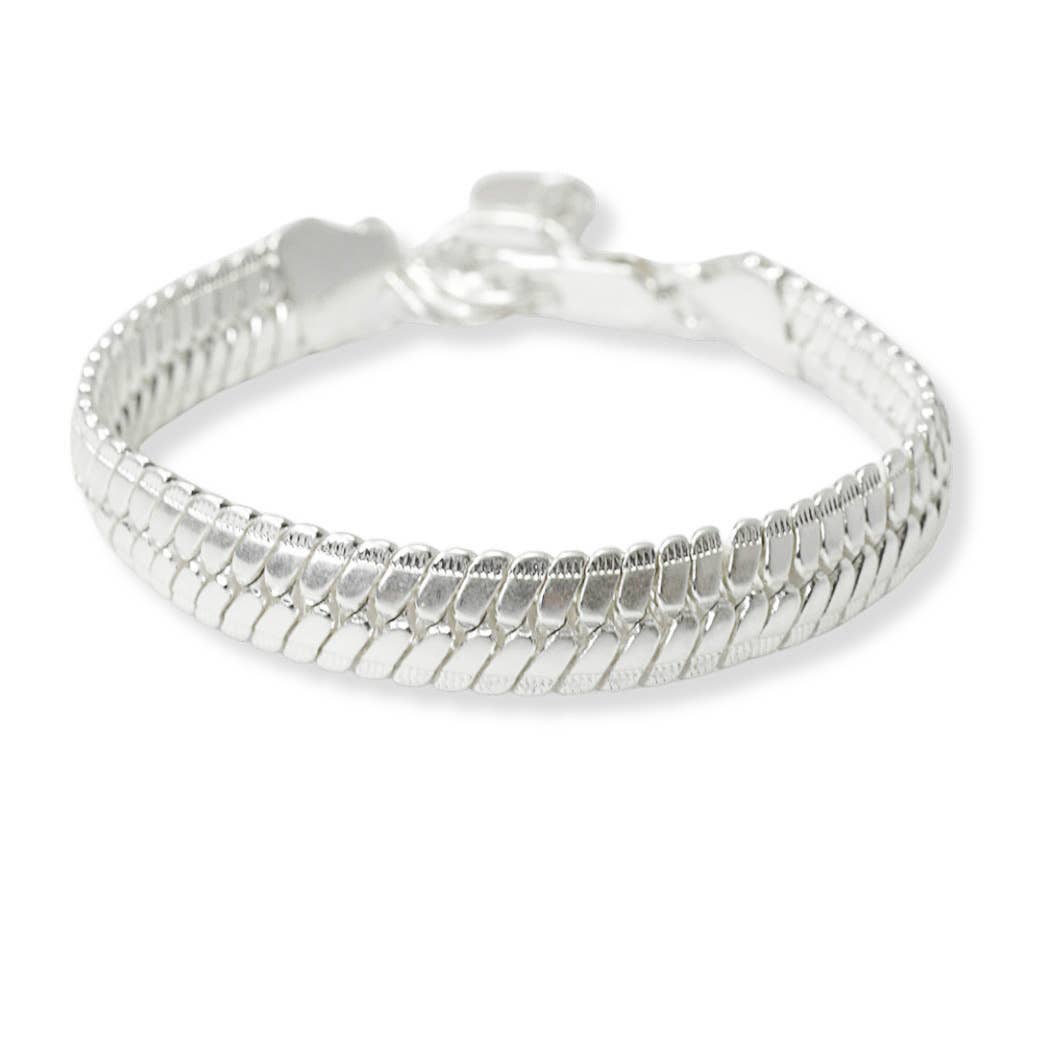 Snake Chain Metal Bracelet: Silver / ONE SIZE