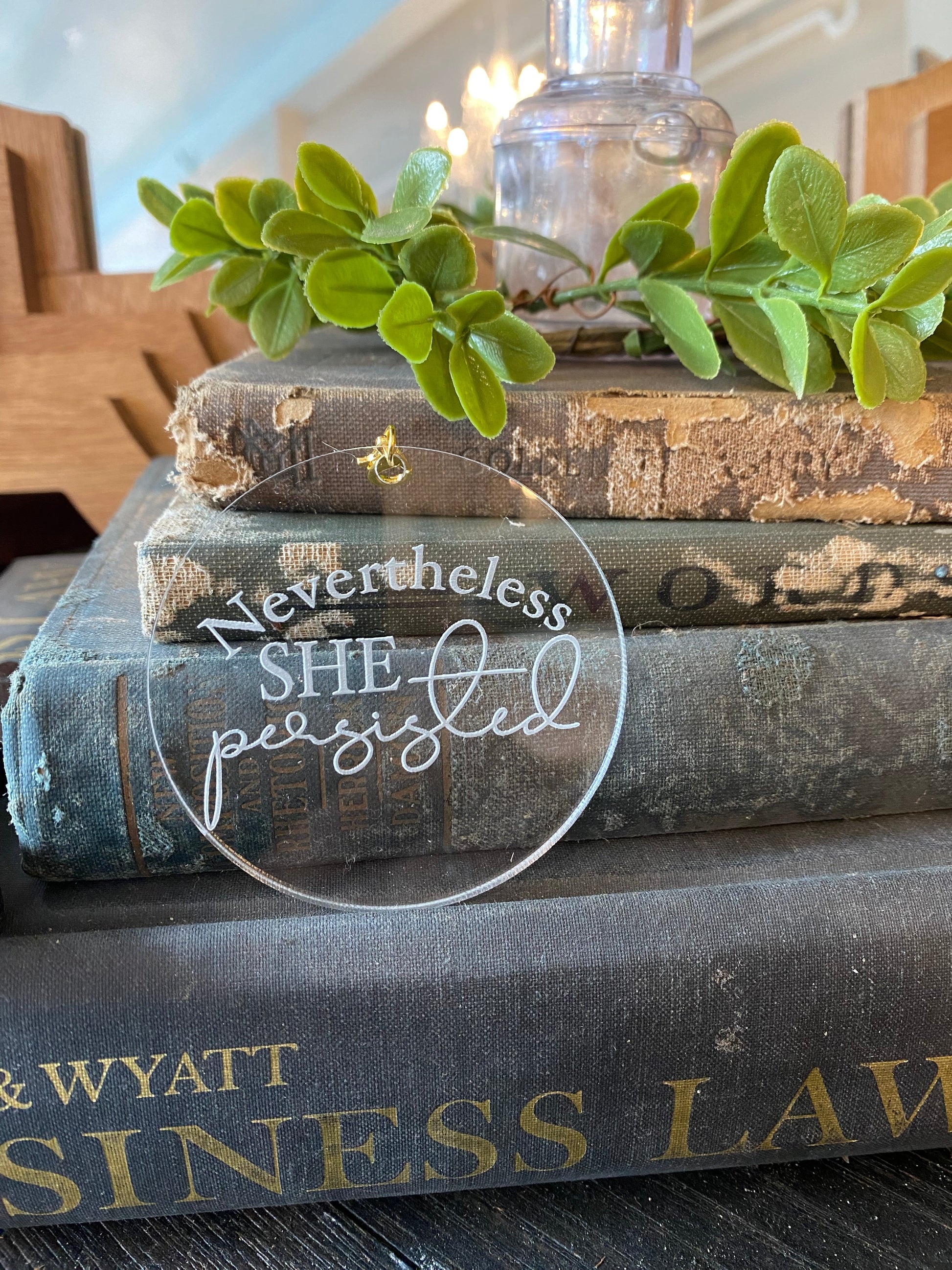 Nevertheless She Persisited SVF Black and White Grey Marble Silicone Wristlet Beaded Key Chain Bracelet with Tassel