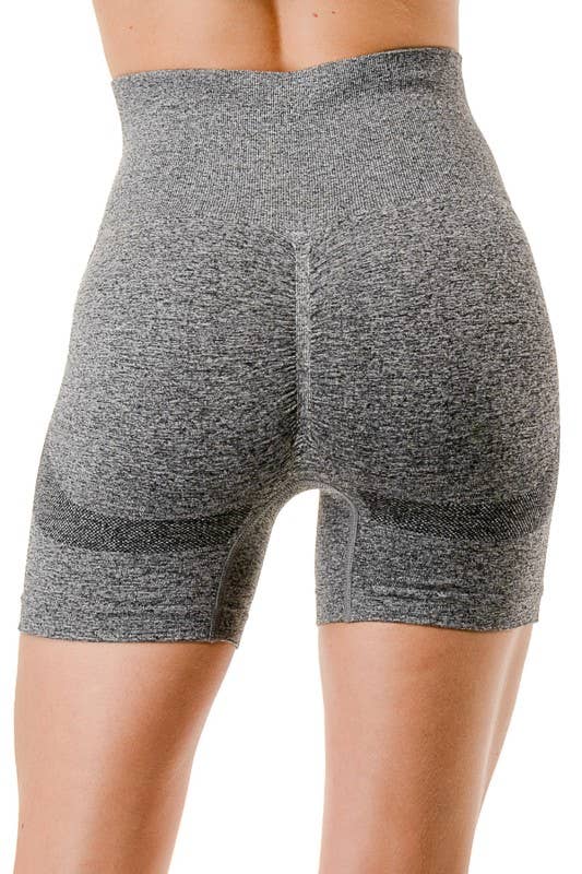 V-Waist Ribbed Shorts – High Waist Sculpt Fit: Black MIO WHOLESALE