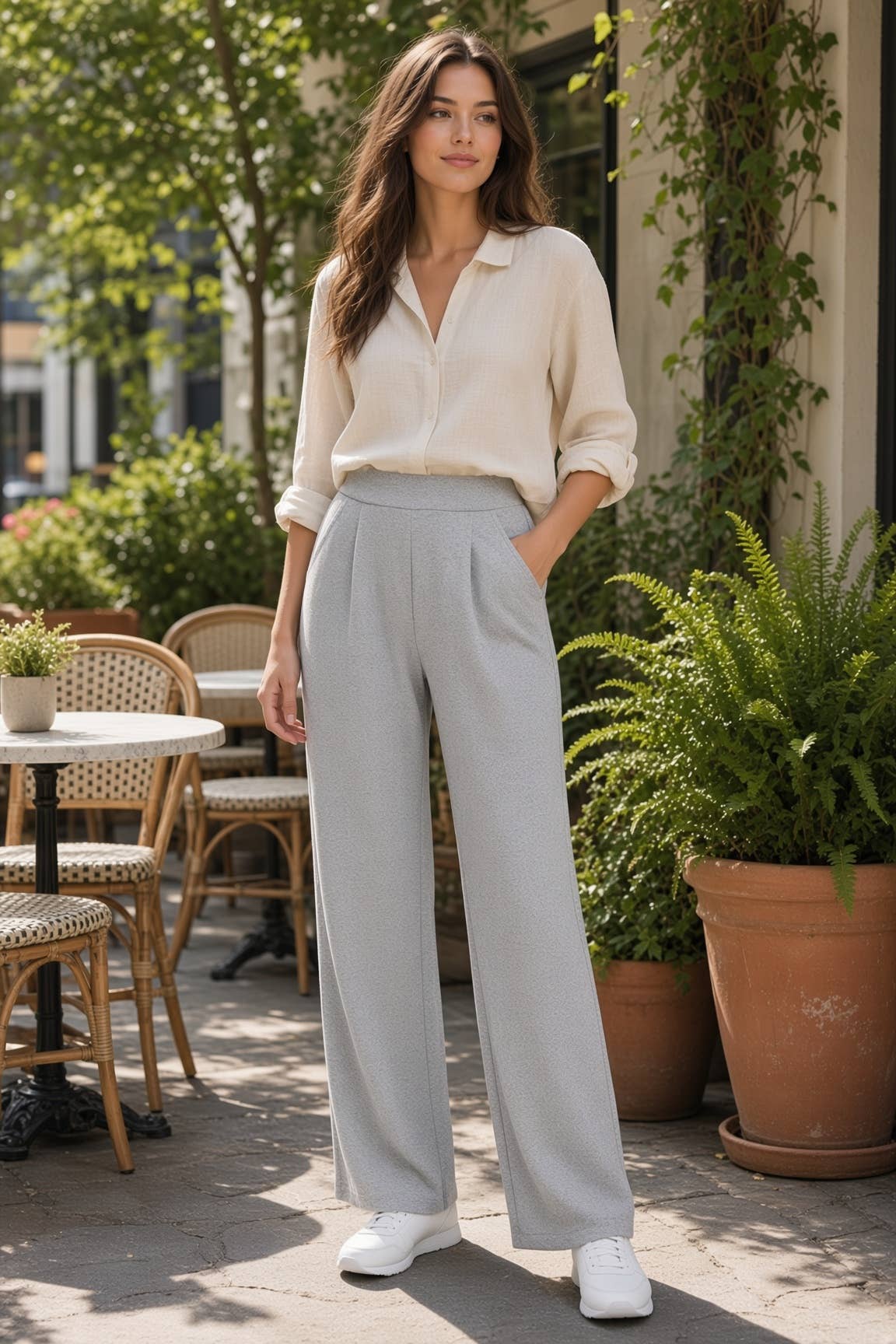 Air Scuba Oversized Pants: Heather Grey MIO WHOLESALE